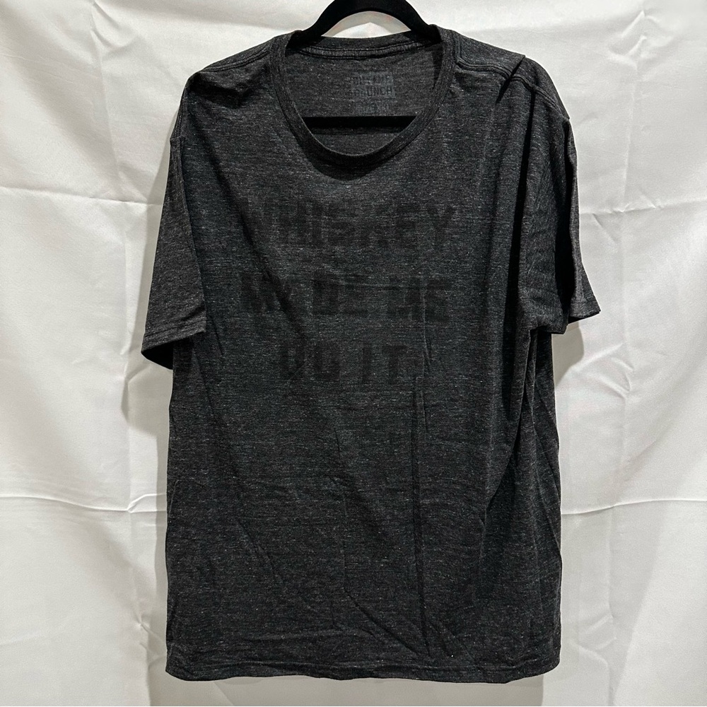 Men's Charcoal “WHISKEY MADE ME DO IT” Graphic Tee